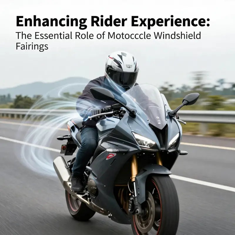 Different types of motorcycle windshield fairings showcasing their variety and design.