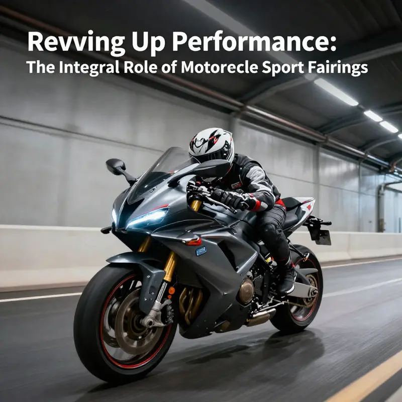 Sport fairings in action, showcasing their aerodynamic design for enhanced high-speed performance.