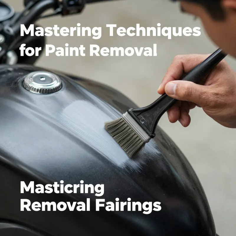 Different brands of paint removers suited for motorcycle fairing restoration.