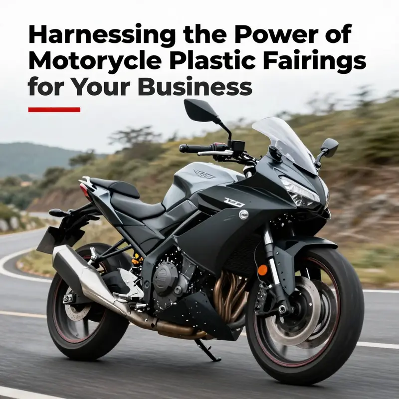 Various motorcycle plastic fairings displayed on different models to highlight their applications.
