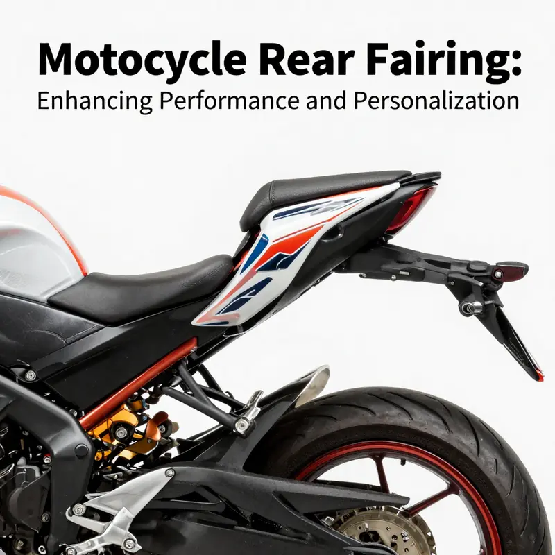 A motorcycle’s rear fairing designed for optimal aerodynamics and rider comfort.
