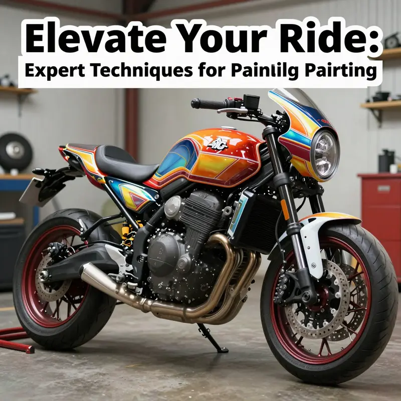 A high-quality customized motorcycle with eye-catching painted fairings, illustrating the ultimate expression of motorcycle customization.