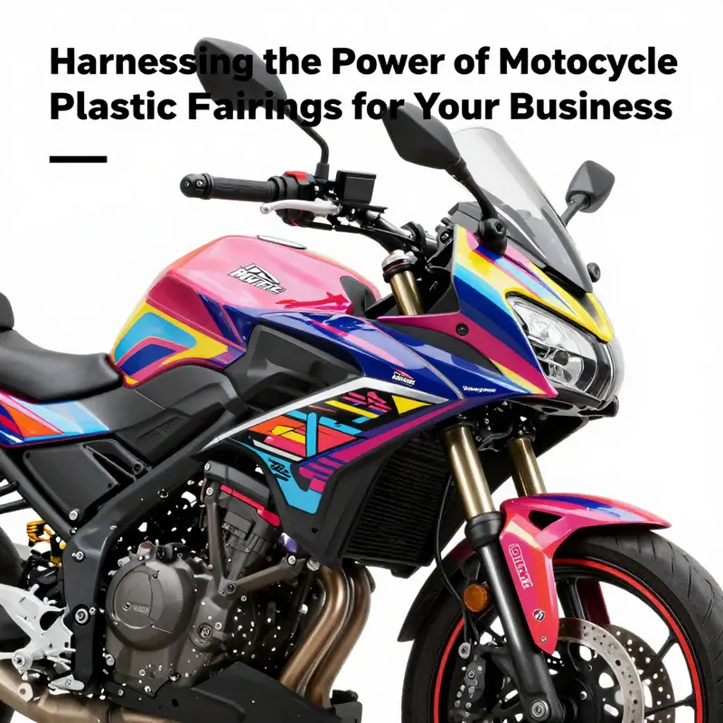 Various motorcycle plastic fairings displayed on different models to highlight their applications.