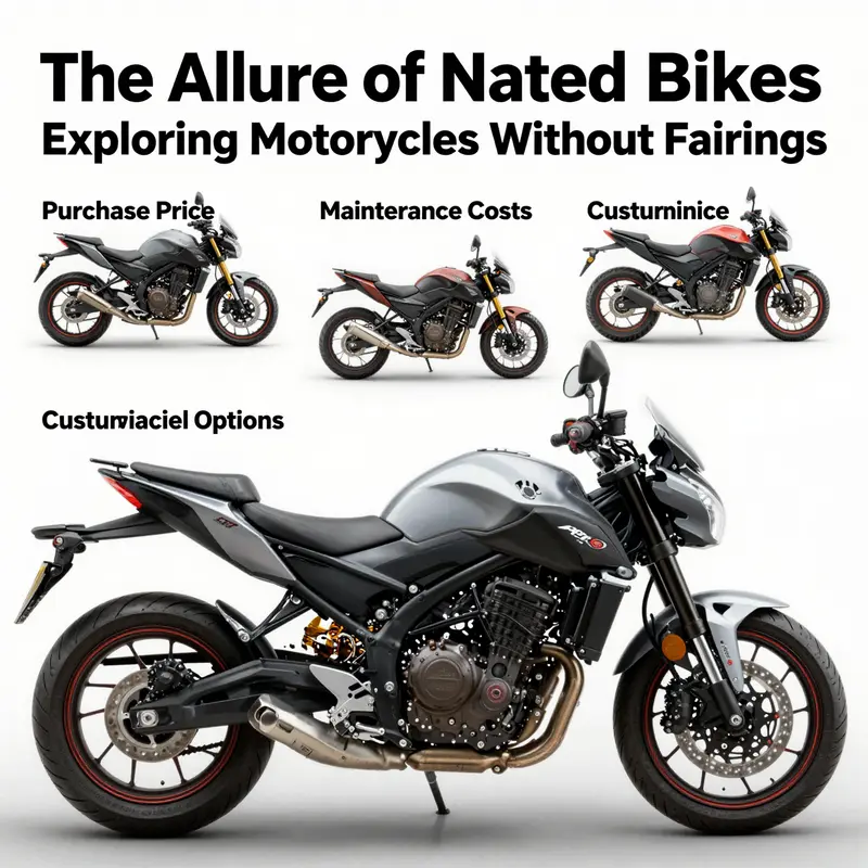 The exposed engine of a naked motorcycle, emphasizing its minimalist design.