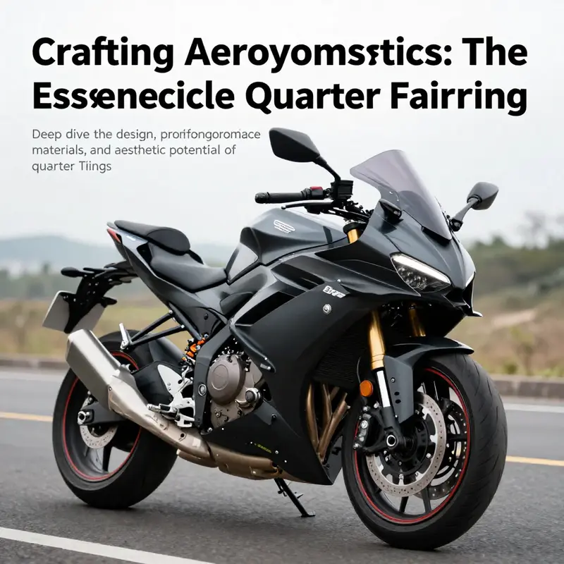 A motorcycle with a stylish quarter fairing riding on an expansive road, emphasizing freedom and design.