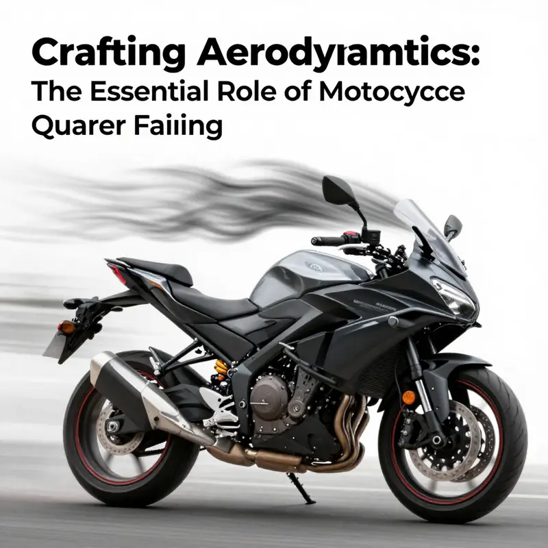 Illustration of motorcycle quarter fairings on various models, highlighting their design and aesthetic.