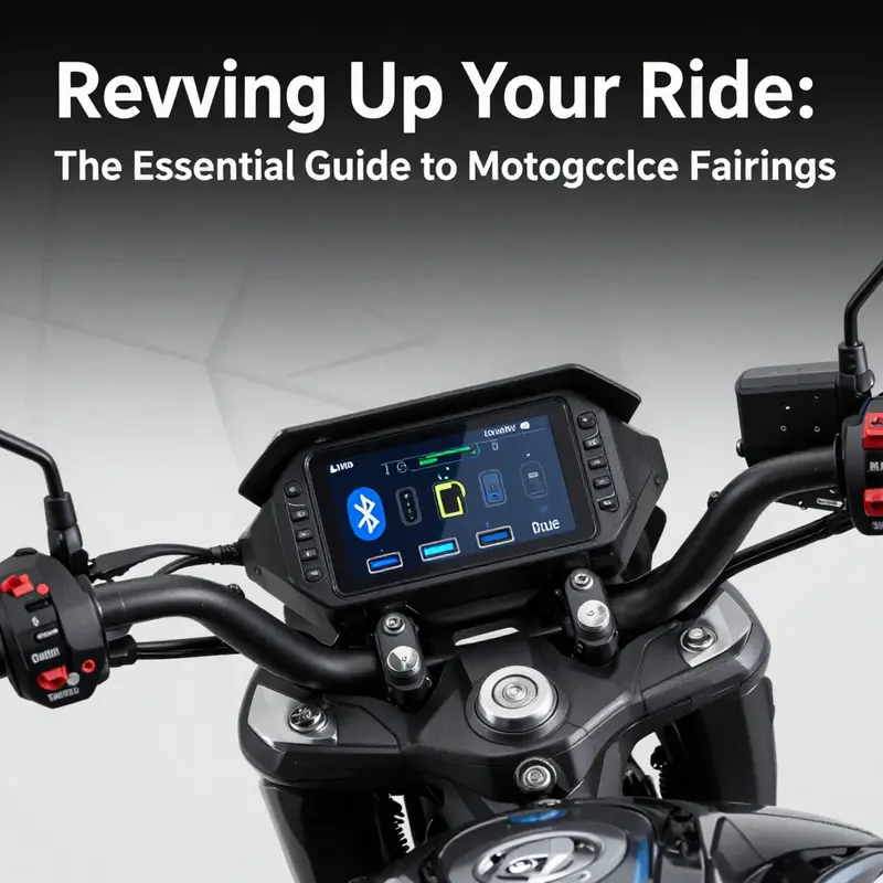 A streamlined motorcycle with an advanced radio fairing showing off its built-in speakers.