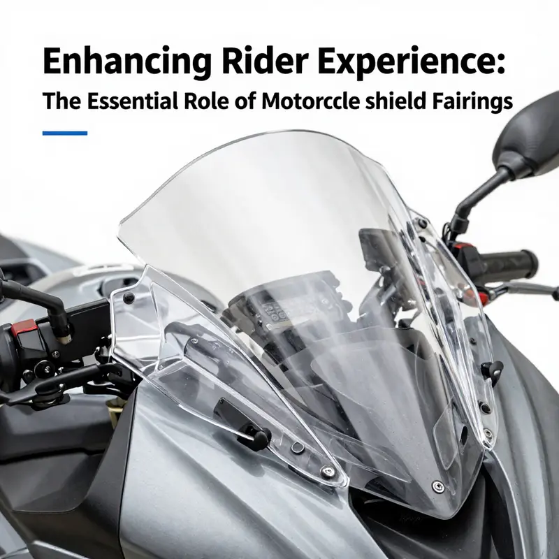 Different types of motorcycle windshield fairings showcasing their variety and design.