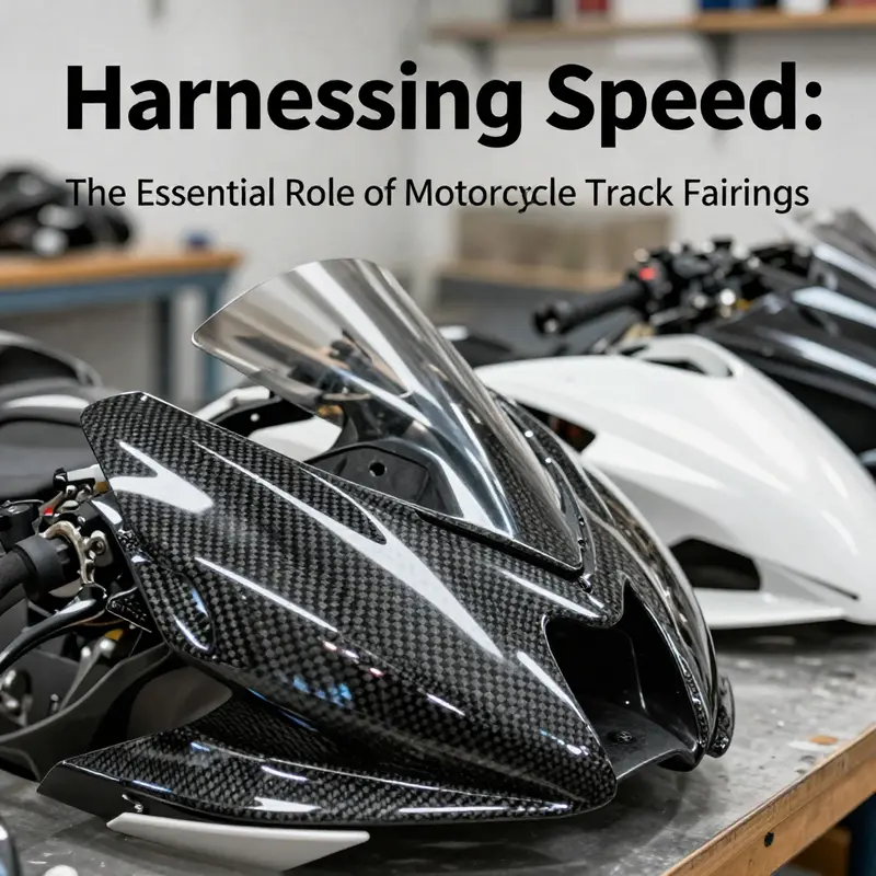 Motorcycle track fairings designed for optimal aerodynamic efficiency.