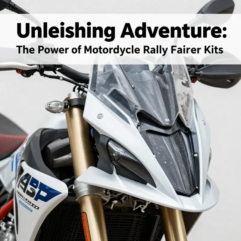 A motorcycle rally fairing kit enhances design and functionality, essential for adventure riding.