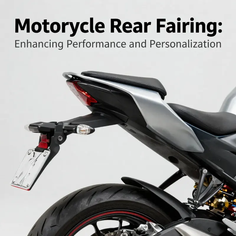 A motorcycle’s rear fairing designed for optimal aerodynamics and rider comfort.
