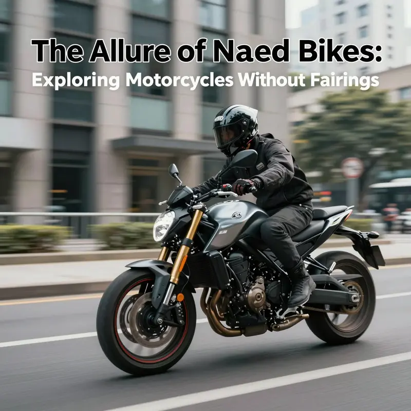 The exposed engine of a naked motorcycle, emphasizing its minimalist design.