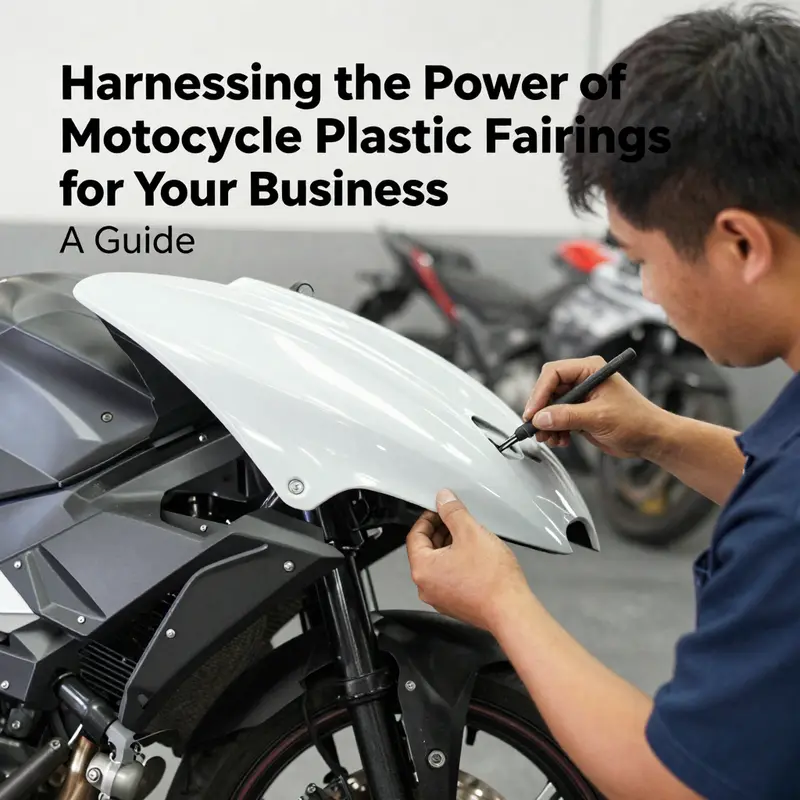 Various motorcycle plastic fairings displayed on different models to highlight their applications.