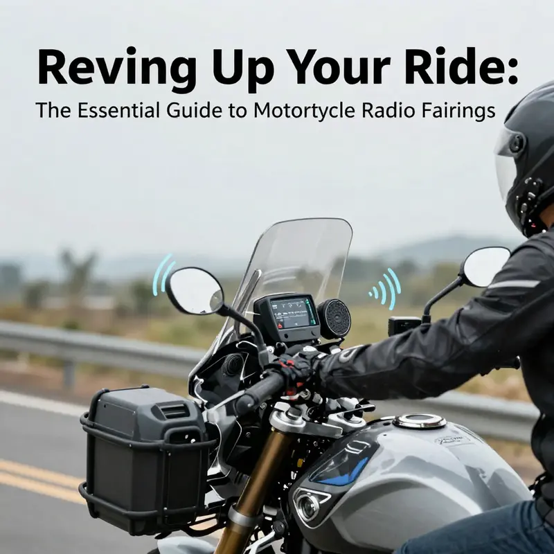 A streamlined motorcycle with an advanced radio fairing showing off its built-in speakers.