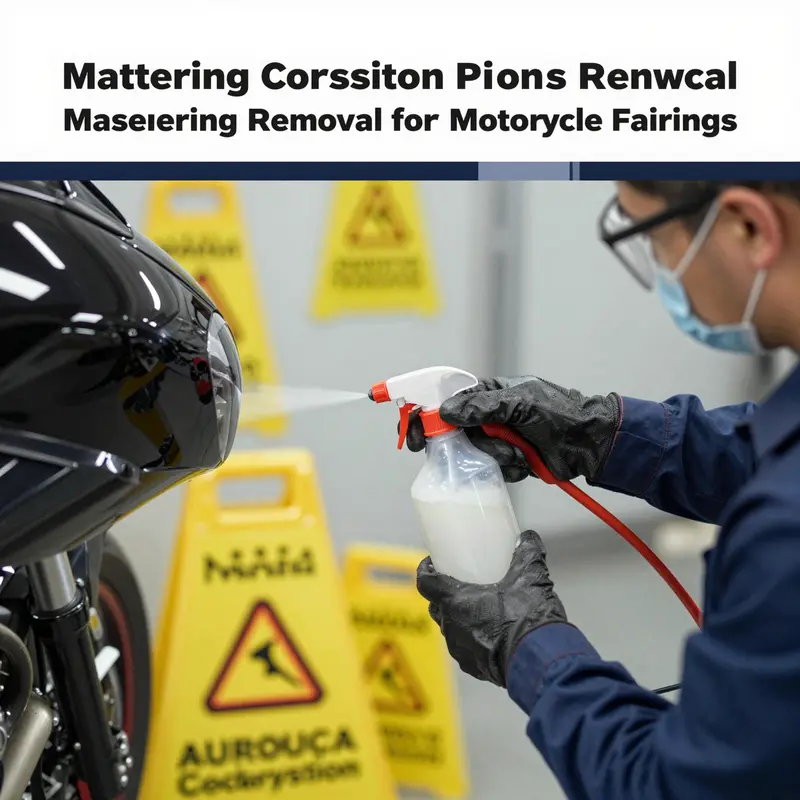 Different brands of paint removers suited for motorcycle fairing restoration.