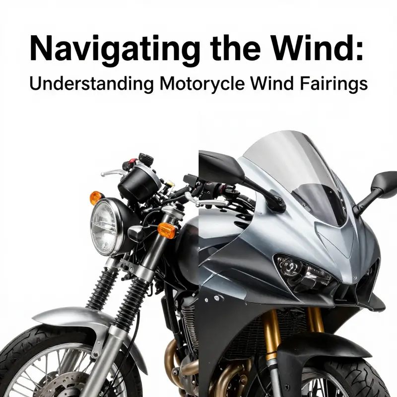 An overview of various motorcycle wind fairings highlighting their diverse shapes and sizes.