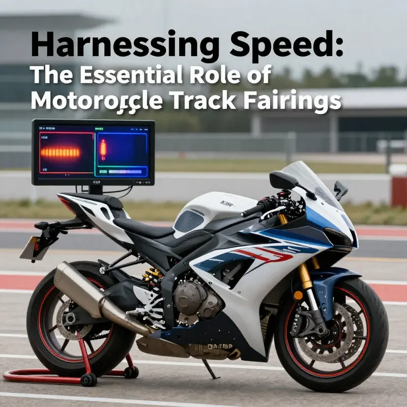 Motorcycle track fairings designed for optimal aerodynamic efficiency.