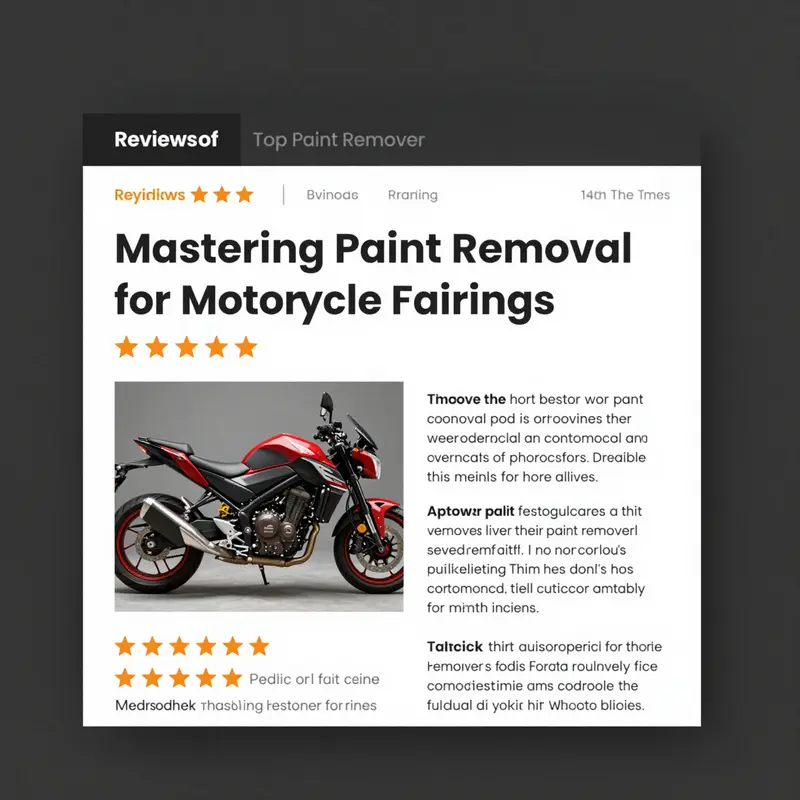 Different brands of paint removers suited for motorcycle fairing restoration.