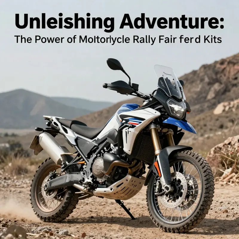A motorcycle rally fairing kit enhances design and functionality, essential for adventure riding.