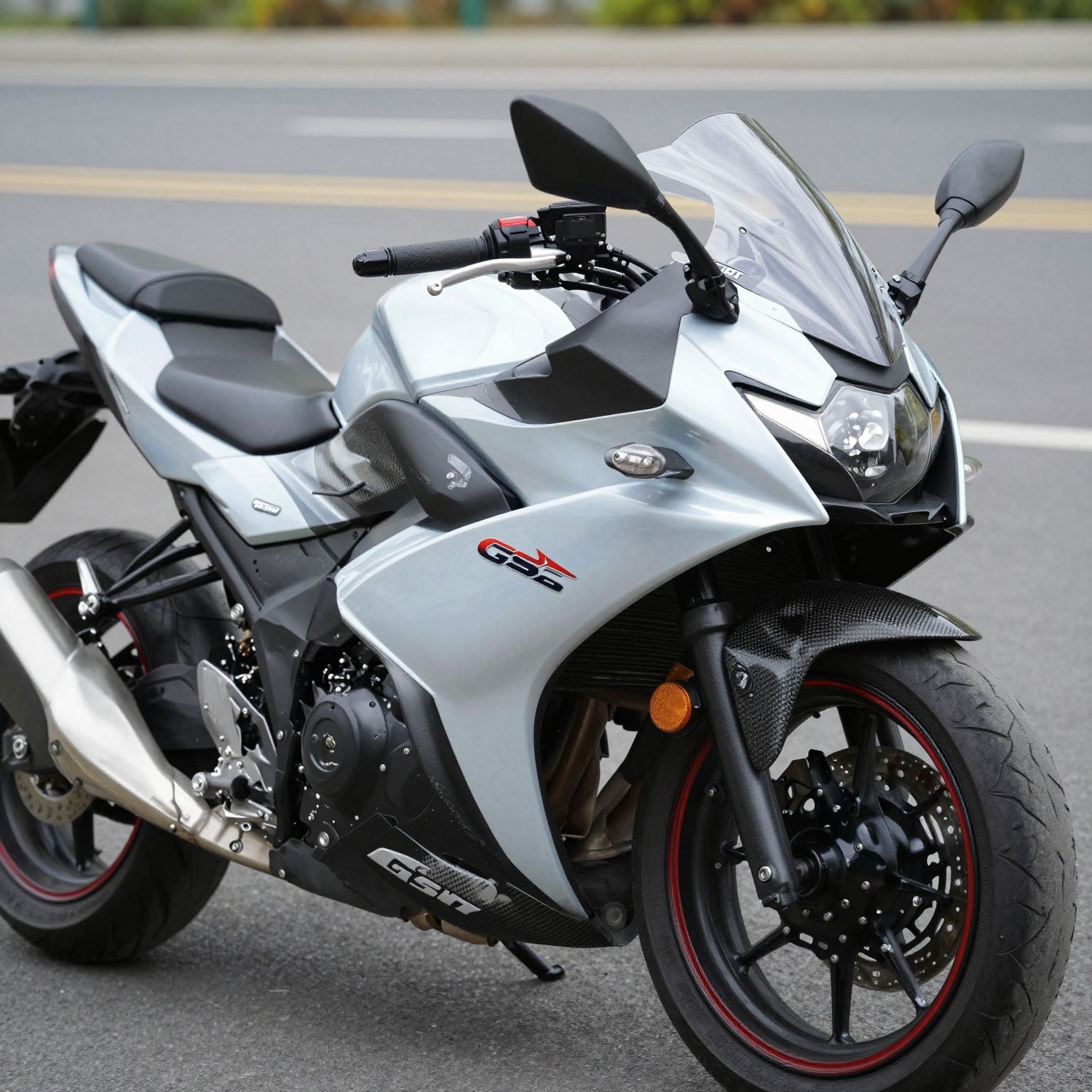Modern motorcycle with GSX750F fairings