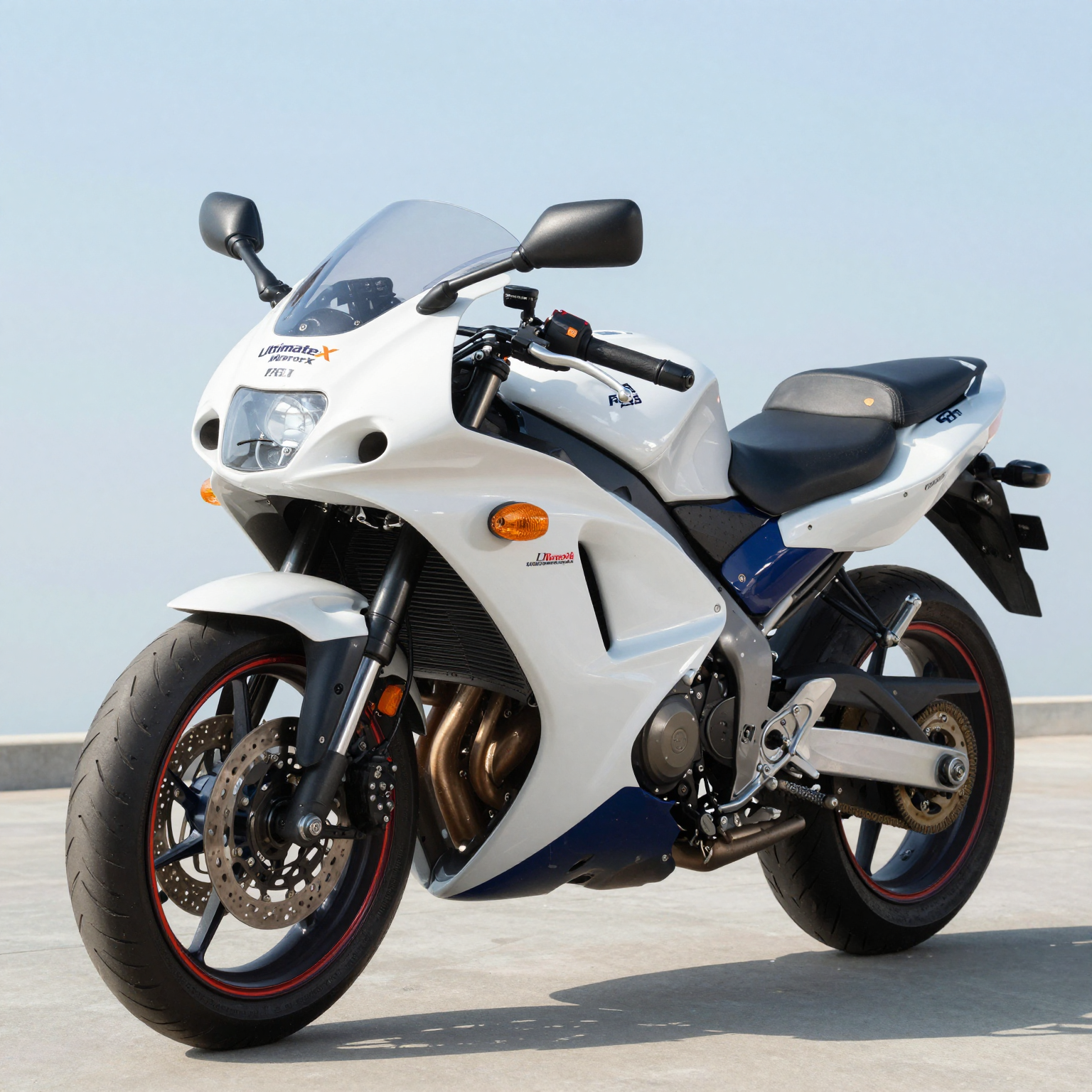Yamaha FZR motorcycle with UltimateMotorX fairings