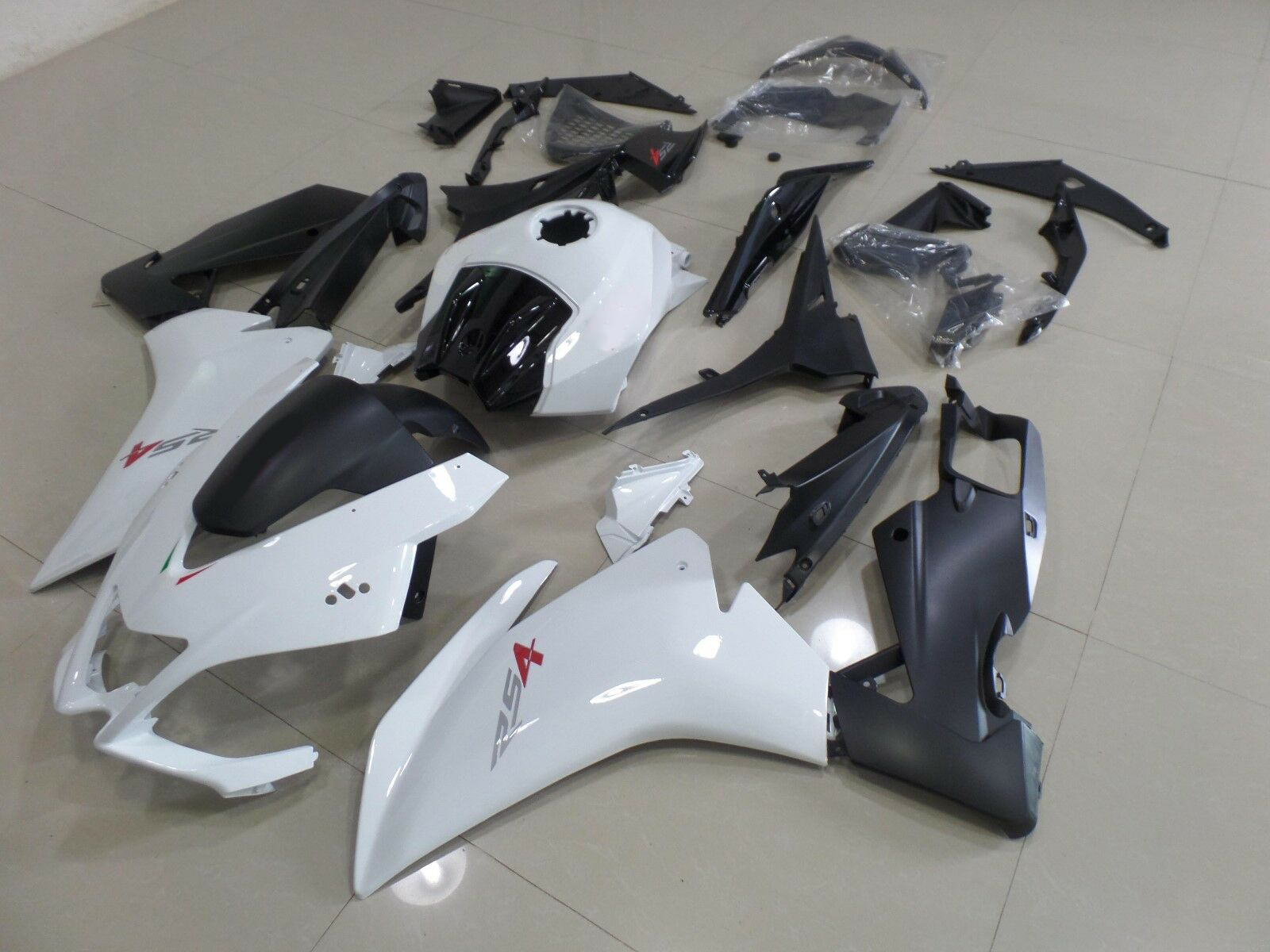 Fairings Plastics Kit fit for RS4 50 125 2012-2014 White and Matt Black FM-5288