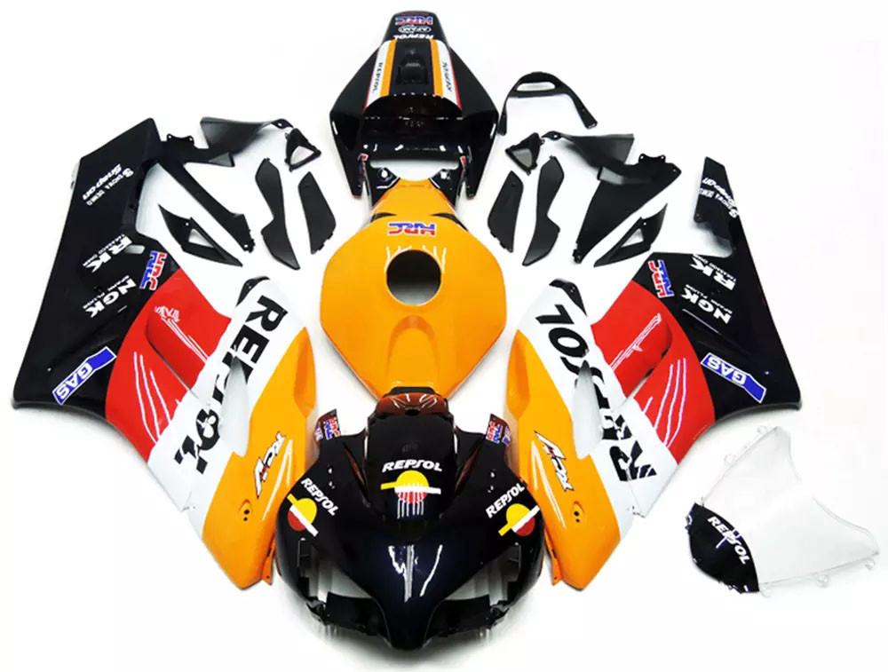 Orange Black Repsol Motorcycle Fairings Plastics Kit For 2004-2005 Honda CBR1000RR FM-5110