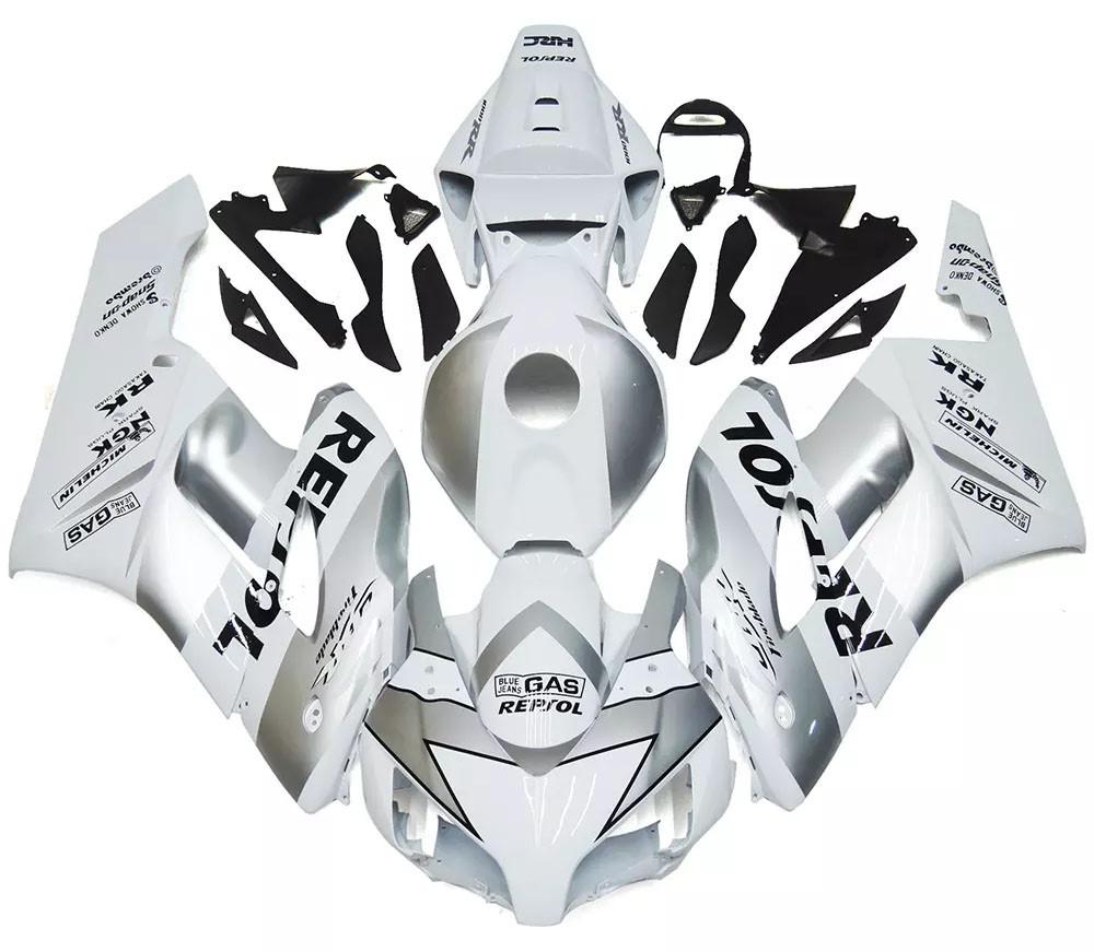 White Silver Repsol Motorcycle Fairings Plastics Kit For 2004-2005 Honda CBR1000RR FM-5114