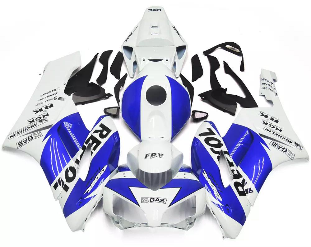 White Blue Repsol Motorcycle Fairings Plastics Kit For 2004-2005 Honda CBR1000RR FM-5116