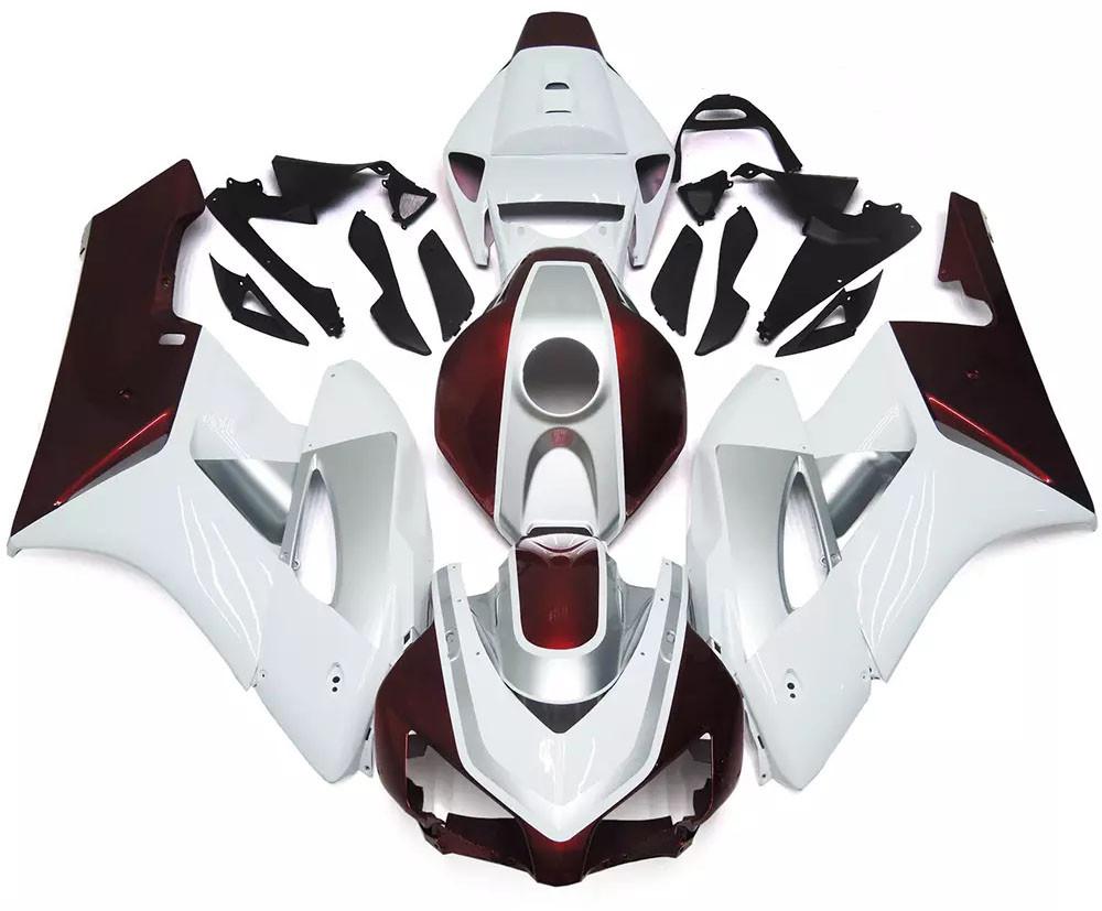 White Dark Red Motorcycle Fairings Plastics Kit For 2004-2005 Honda CBR1000RR FM-5131