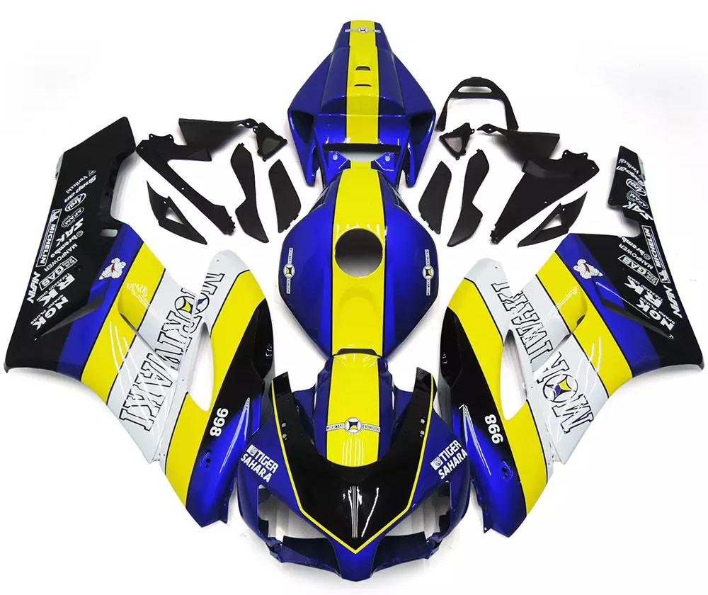 Blue, Yellow White Motorcycle Fairings Plastics Kit For 2004-2005 Honda CBR1000RR FM-5137