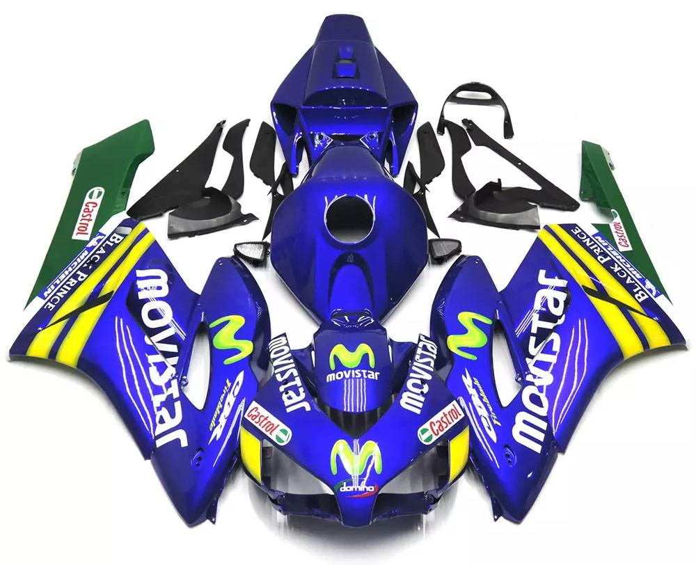 Blue Movistar Motorcycle Fairings Plastics Kit For 2004-2005 Honda CBR1000RR FM-5157