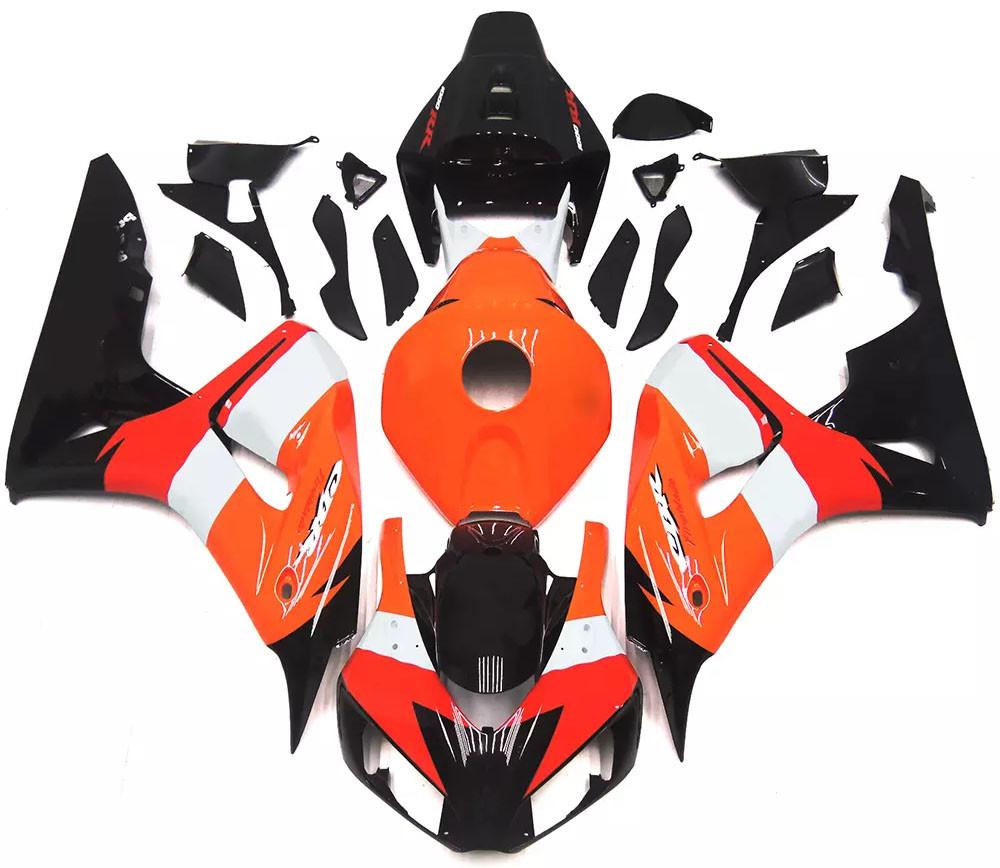 Orange, Black Red Motorcycle Fairings Plastics Kit For 2006-2007 Honda CBR1000RR FM-5119