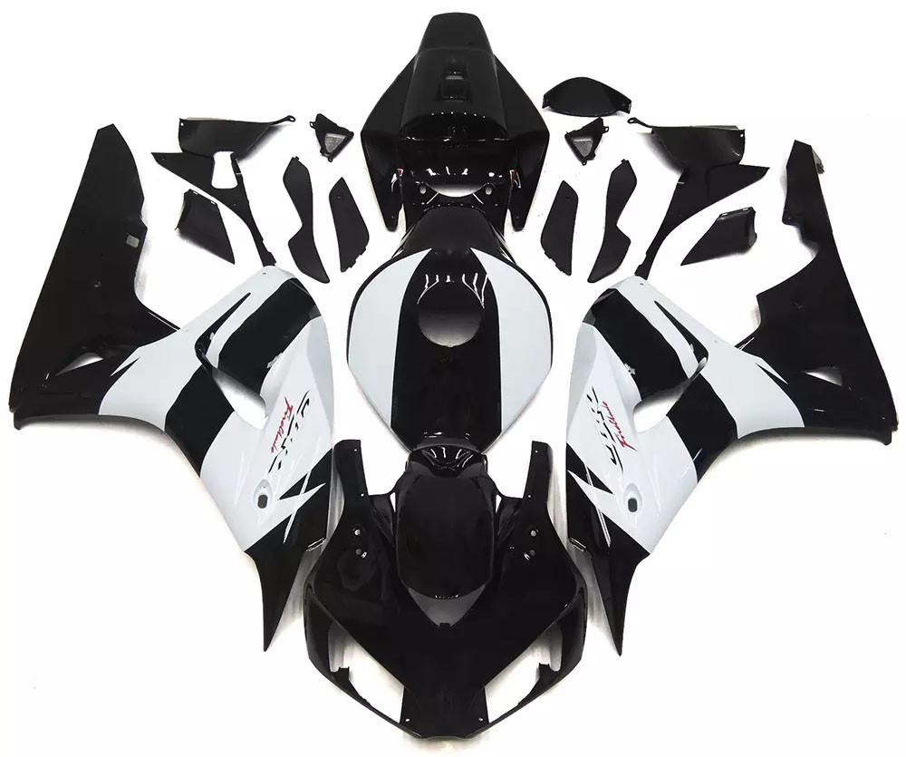 Black White Motorcycle Fairings Plastics Kit For 2006-2007 Honda CBR1000RR FM-5144