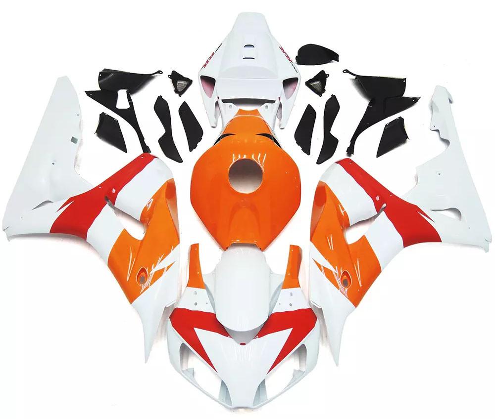 White, Orange Red Motorcycle Fairings Plastics Kit For 2006-2007 Honda CBR1000RR FM-5150