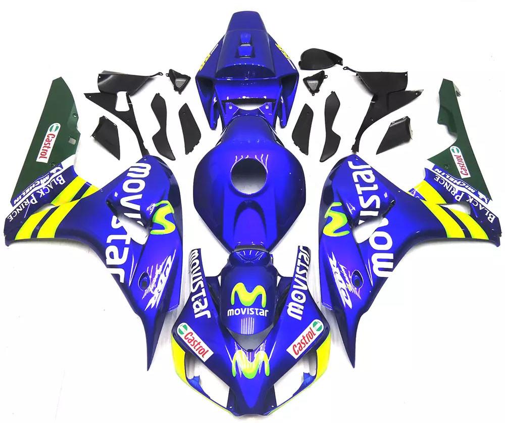 Blue Movistar Motorcycle Fairings Plastics Kit For 2006-2007 Honda CBR1000RR FM-5160