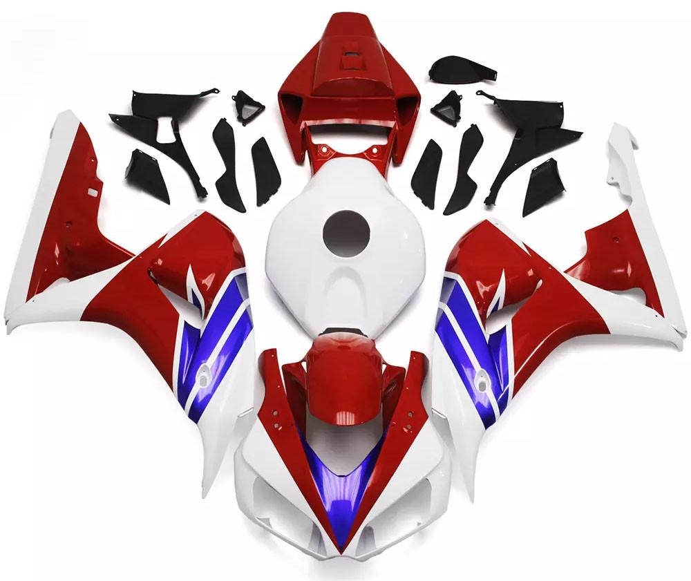 Pearl White, Red Blue Motorcycle Fairings Plastics Kit For 2006-2007 Honda CBR1000RR FM-5166