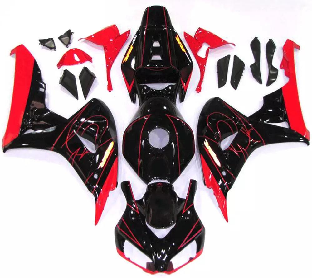 Black Red Motorcycle Fairings Plastics Kit For 2006-2007 Honda CBR1000RR FM-5181