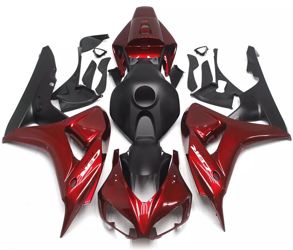 Pearl Red Matte Black Motorcycle Fairings Plastics Kit For 2006-2007 Honda CBR1000RR FM-5182
