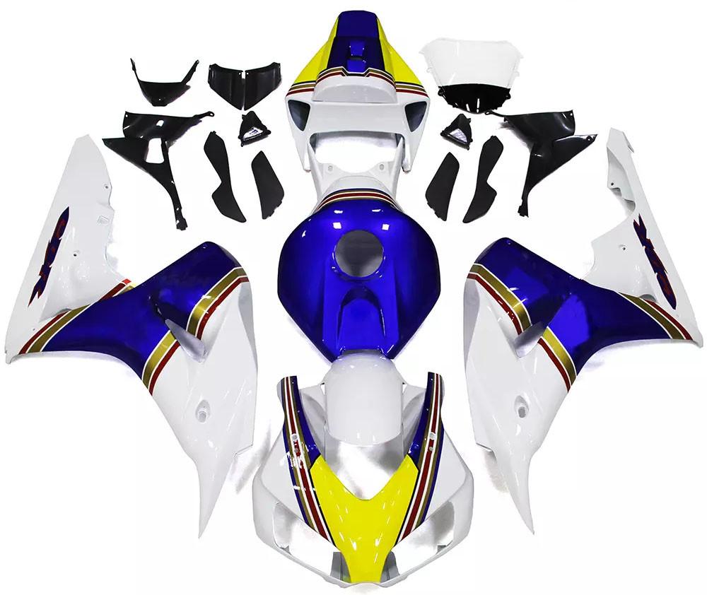 White, Blue Yellow Motorcycle Fairings Plastics Kit For 2006-2007 Honda CBR1000RR FM-5199