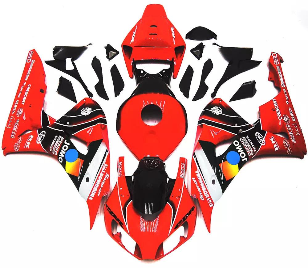 Bright Red Black Motorcycle Fairings Plastics Kit For 2006-2007 Honda CBR1000RR FM-5203