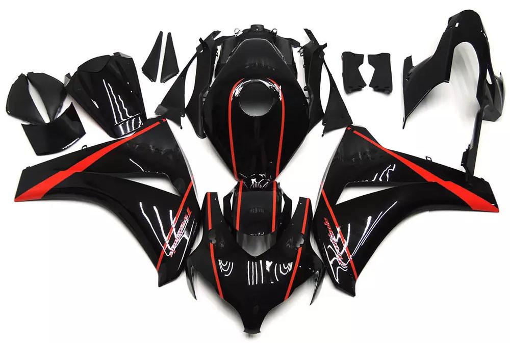 Black Red Motorcycle Fairings Plastics Kit For 2008-2011 Honda CBR1000RR FM-5202