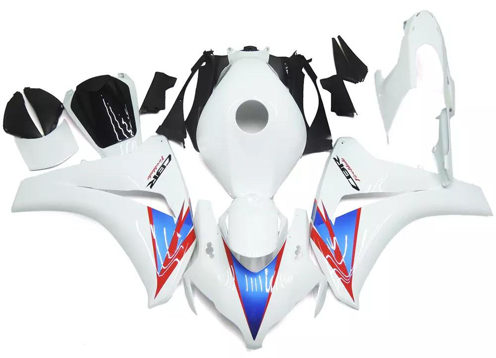 Pearl White Blue Motorcycle Fairings Plastics Kit For 2008-2011 Honda CBR1000RR FM-5205