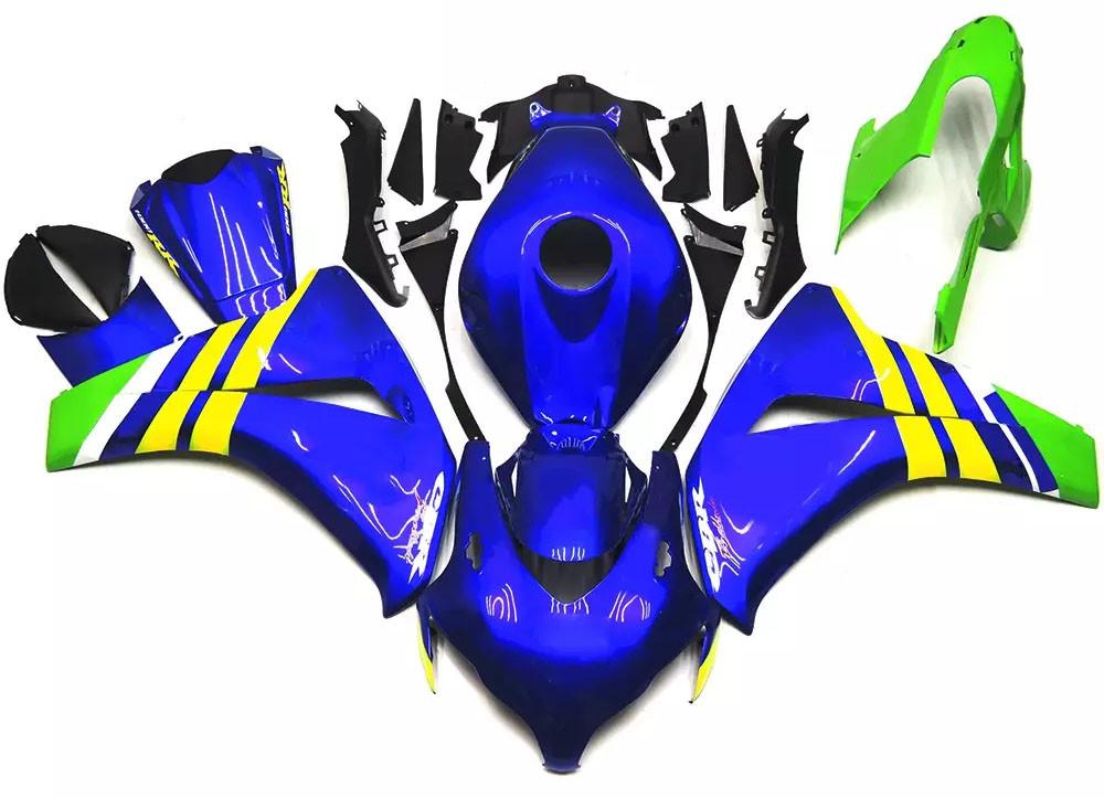Blue, Yellow Green Motorcycle Fairings Plastics Kit For 2008-2011 Honda CBR1000RR FM-5206