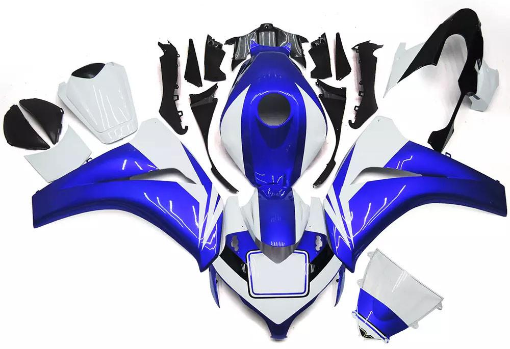 Blue White Motorcycle Fairings Plastics Kit For 2008-2011 Honda CBR1000RR FM-5209