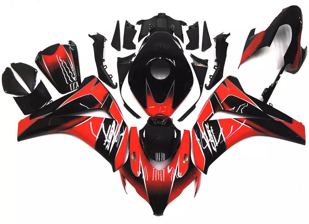 Red Black Motorcycle Fairings Plastics Kit For 2008-2011 Honda CBR1000RR FM-5214