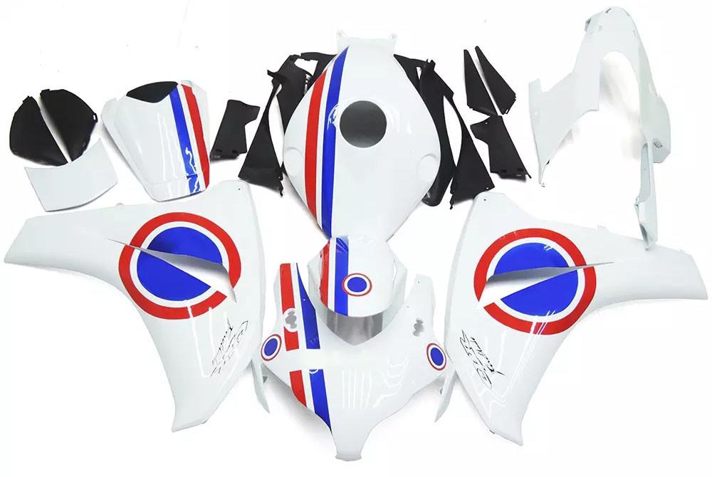 White, Red Blue Circles Motorcycle Fairings Plastics Kit For 2008-2011 Honda CBR1000RR FM-5222