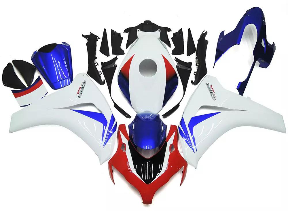 Blue, Red White Motorcycle Fairings Plastics Kit For 2008-2011 Honda CBR1000RR FM-5225
