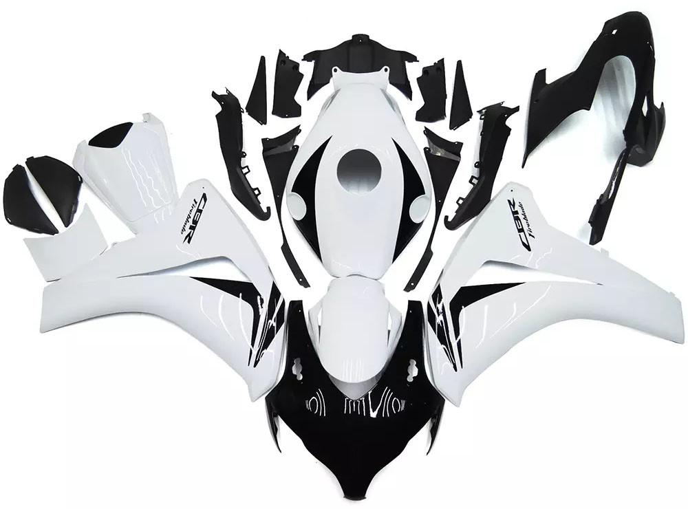 White Matte Black Motorcycle Fairings Plastics Kit For 2008-2011 Honda CBR1000RR FM-5228