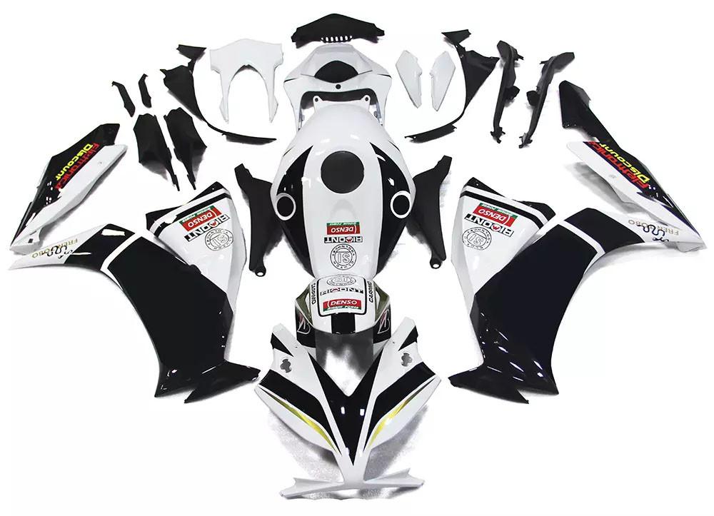 Black White Motorcycle Fairings Plastics Kit For 2012-2016 Honda CBR1000RR FM-5052